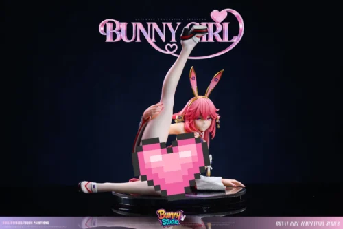 "Alluring premium 1/6 Yae Miko Bunny Genshin Impact resin statue, capturing her iconic charm in a captivating pose."