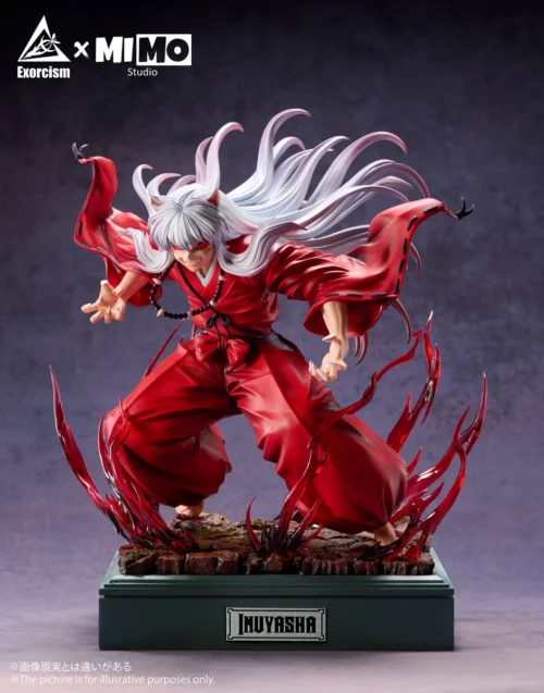 "Explore the Limited Edition 1/6 Demon Inuyasha Statue from all angles, revealing its dynamic pose, intricate demonic transformation, and premium."