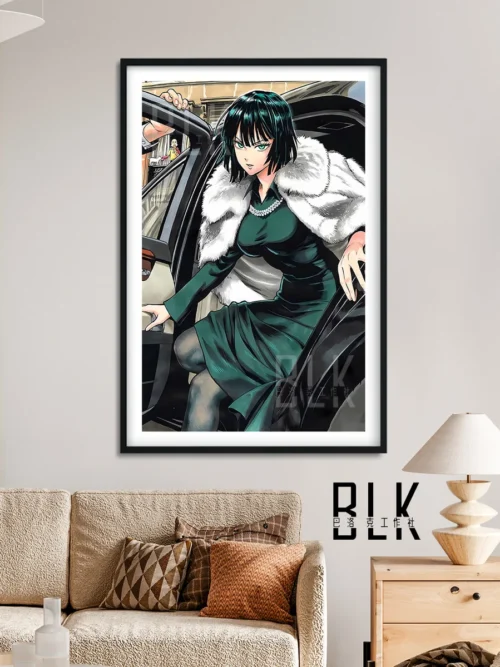 "A detailed view of the elegant Fubuki Baroque decorative painting, showcasing intricate golden Baroque elements and the rich artistic colors of this