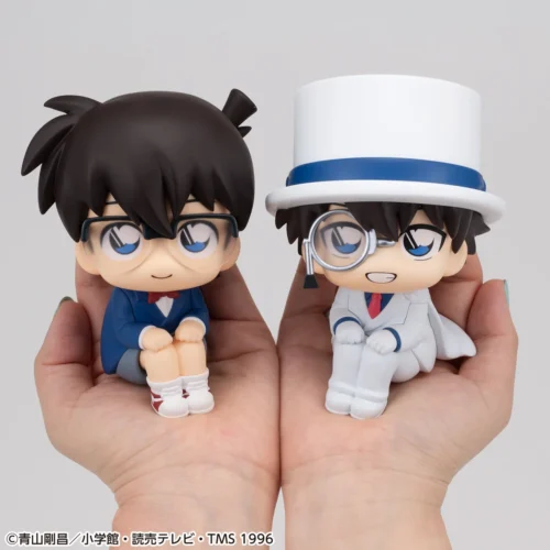 "Iconic Detective Conan LookUp Conan Edogawa and Kaito Kid chibi figures gazing up playfully, highlighting this special duo statue."