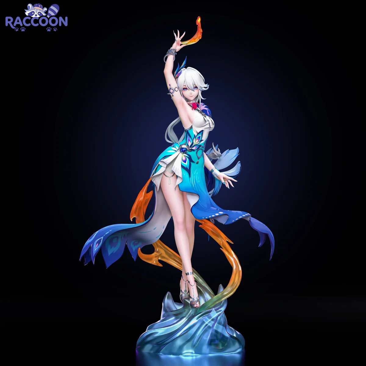 "Limited edition Honkai Star Rail Yao Guang 1/6 resin statue. Gallery views highlight her ethereal grace, dynamic pose, and ornate diorama's sculpted."