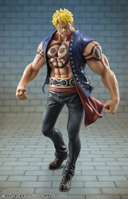 "Iconic MegaHouse POP Spring Man Bellamy figure with dynamic spring ability, aggressive demeanor, and premium sculpted details at various angles."