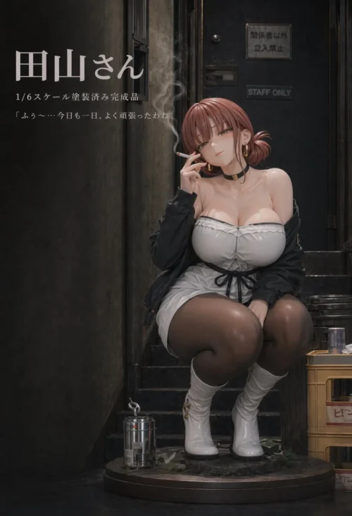 "Miss Tayama 1/4 scale limited edition original character resin statue by NV Studio. Premium, detailed, in an artistic urban setting."