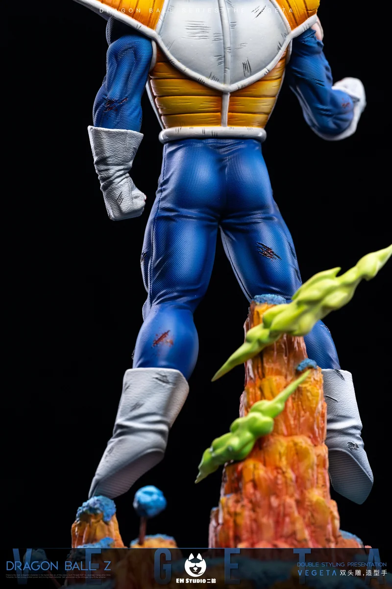 "Dynamic 1/6 Dragon Ball Vegeta statue by EH-STUDIO, showcasing battle-ready intensity with vibrant LED light-up effects. A premium limited edition."