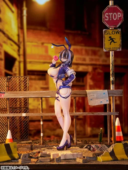 "Exquisite Luminous Box Bunny Cops 02 original Good Smile Company statue: an alluring bunny girl officer figure in a dynamic pose."