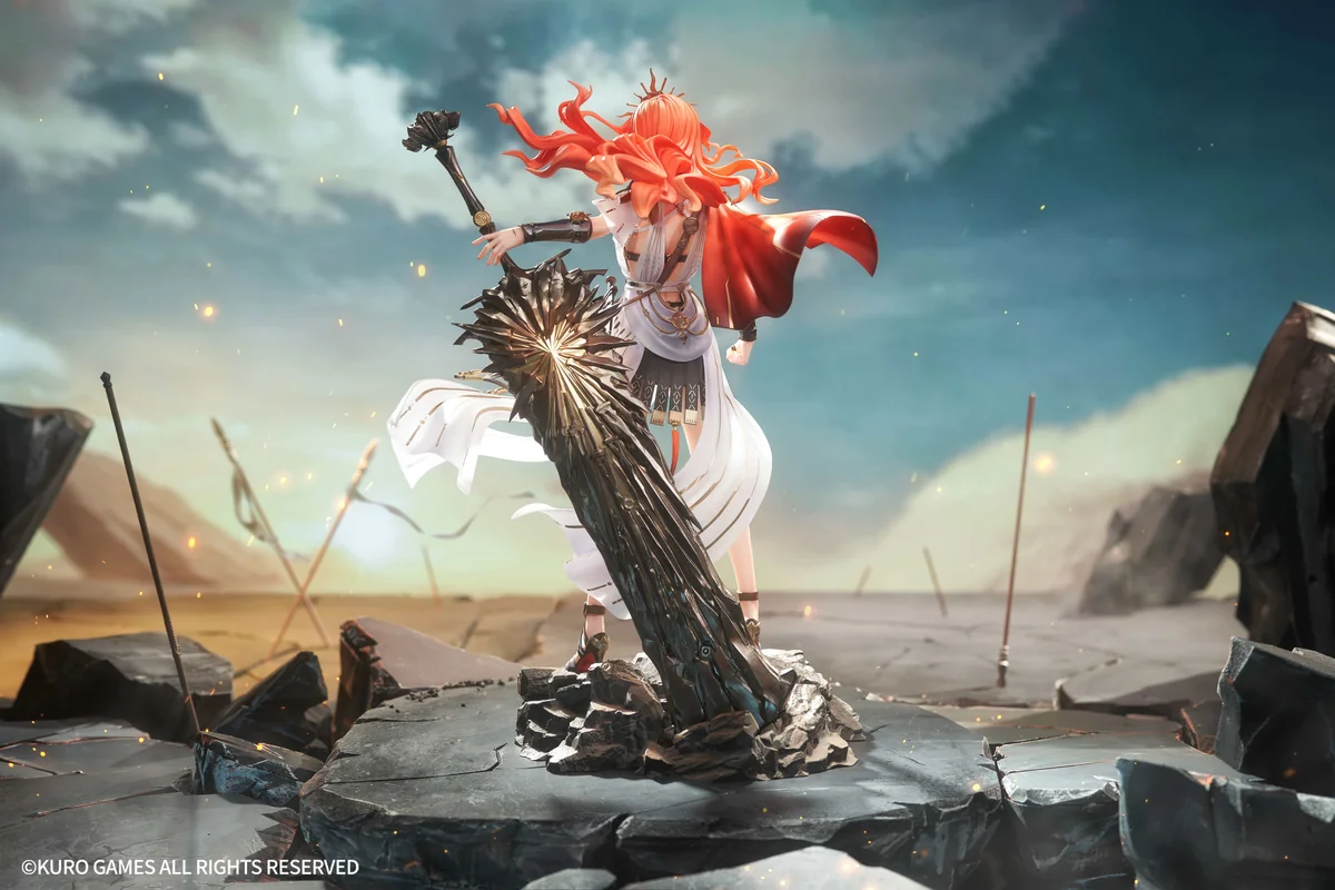 "Wuthering Waves Augusta 1/7 scale official statue by Hobbysakura Studio, showcasing premium detailed sculpt and dynamic futuristic fantasy design."