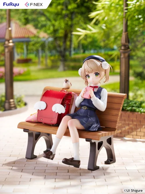 "Exquisite Shigure Ui 1/7 scale VTuber statue, featuring her whimsical design and playful cat companion. A premium collectible figure."
