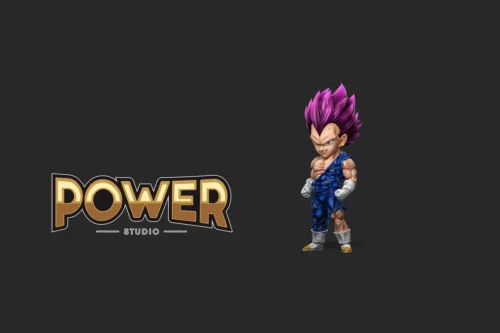 "Main image of the dynamic Ultra Ego Vegeta Dragon Ball Super figure, intensely posed with a powerful purple aura, highlighting its premium quality."