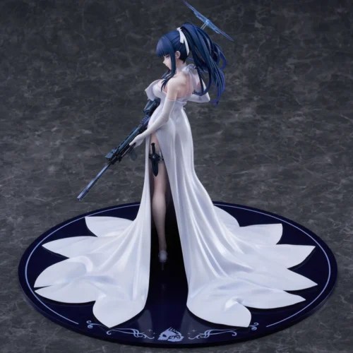 "Exquisite 1/7 Saori Jōmae (Gown Ver.) Blue Archive figure by Good Smile Company. Detailed views of her elegant gown and dynamic pose."