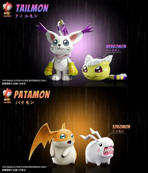 Adorable limited edition Digimon Partner Duo Chibi Statue, showcasing two iconic figures in a playful, dynamic pose for collectors.