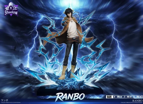 "Extremely rare 1/6 Lambo Shadow Studio statue from Katekyo Hitman Reborn! features dynamic action, vibrant energy, and intricate details."