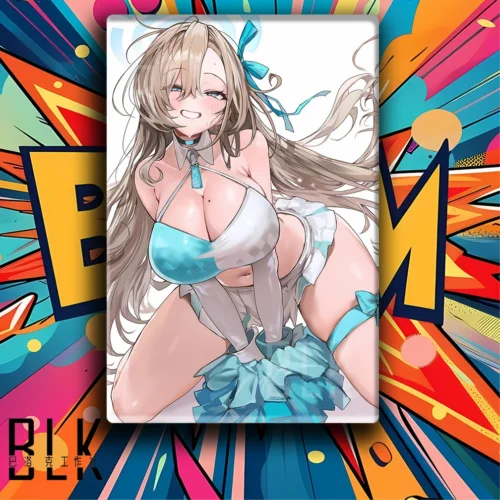 "Vibrant Blue Archive Cheerleader Asuna decorative painting, showcasing dynamic artwork and premium artistic details from the product gallery."