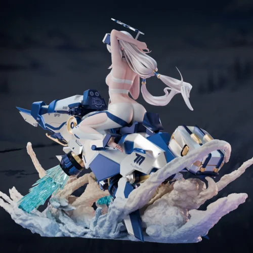 "MIYIN Studio's 1/6 Wheelchair Ju-jie resin statue. Melancholic schoolgirl in a detailed wheelchair, an emotionally resonant anime figure."