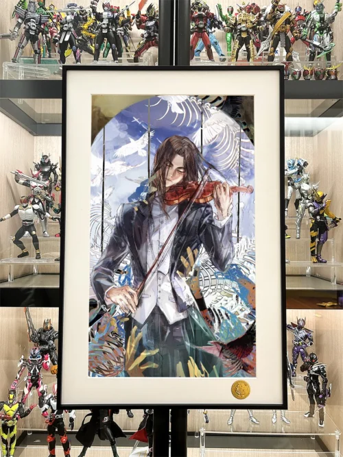 "Detailed view of the Attack on Titan 'Freedom's Last Song' limited edition print, showcasing Eren, Mikasa, Levi's dynamic art and premium paper."