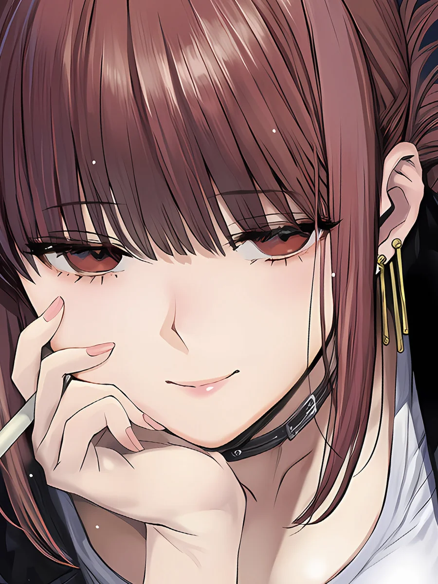 "Limited Edition Starry Night anime art print. View premium archival quality and artistic details: Miss Yamada and two figures in a candid urban night."