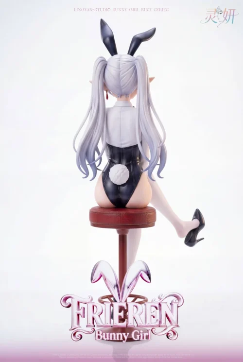 "1/6 Frieren Bunny Girl resin statue close-up, highlighting exquisite craftsmanship and elegant details. Limited edition Frieren Bunny Figure with an ."