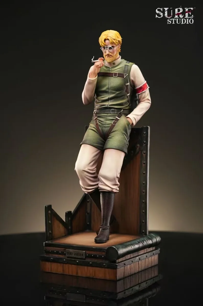 "Premium 1/6 scale Reiner Braun & Zeke Yeager Attack on Titan statues. Dynamic battle poses, intricate sculpting details, ultra-limited edition."