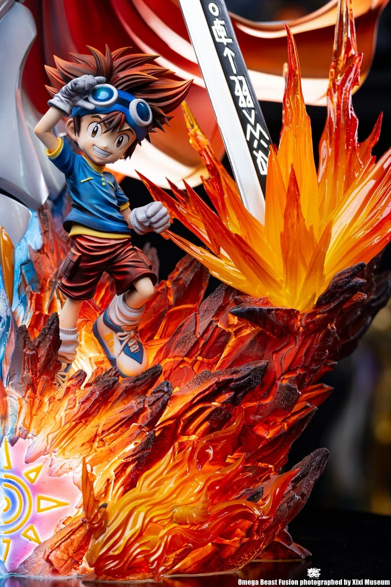 "Limited Edition Omegamon Digimon statue by Dreammaker Studio, showcased from multiple dynamic angles, highlighting intricate battle-ready details."