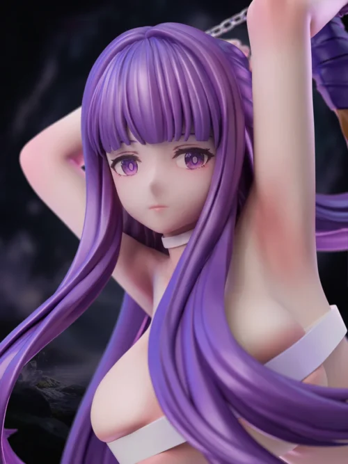 "Exquisite 1/6 scale Frieren Fern figure statue, capturing her elegant pose, calm power, and magical presence through detailed sculpture work."