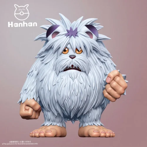 "Exclusive Digimon Mojamon figure by Hanhan Studio, limited to 188 pieces, capturing the charming character in a dynamic, playful pose."