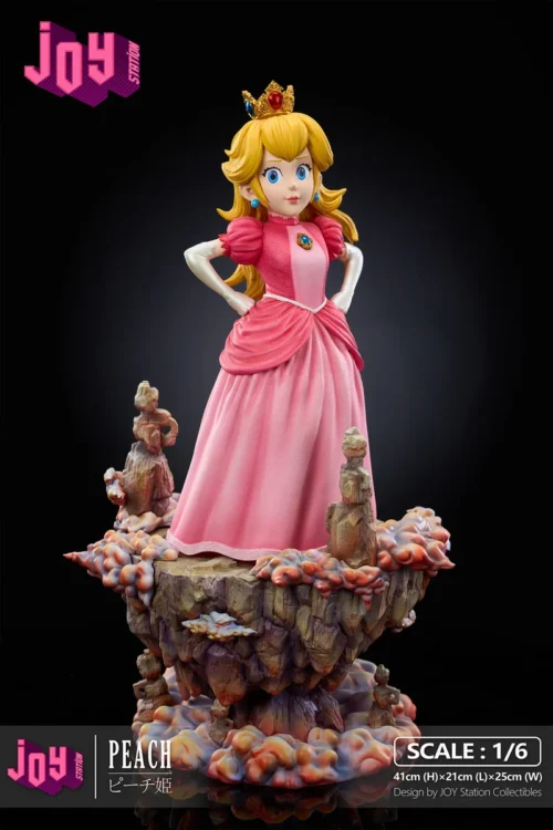 Limited edition 1/6 Peach Princess statue, exquisitely detailed in premium resin, portrays an ethereal fantasy princess with a dynamic pose.