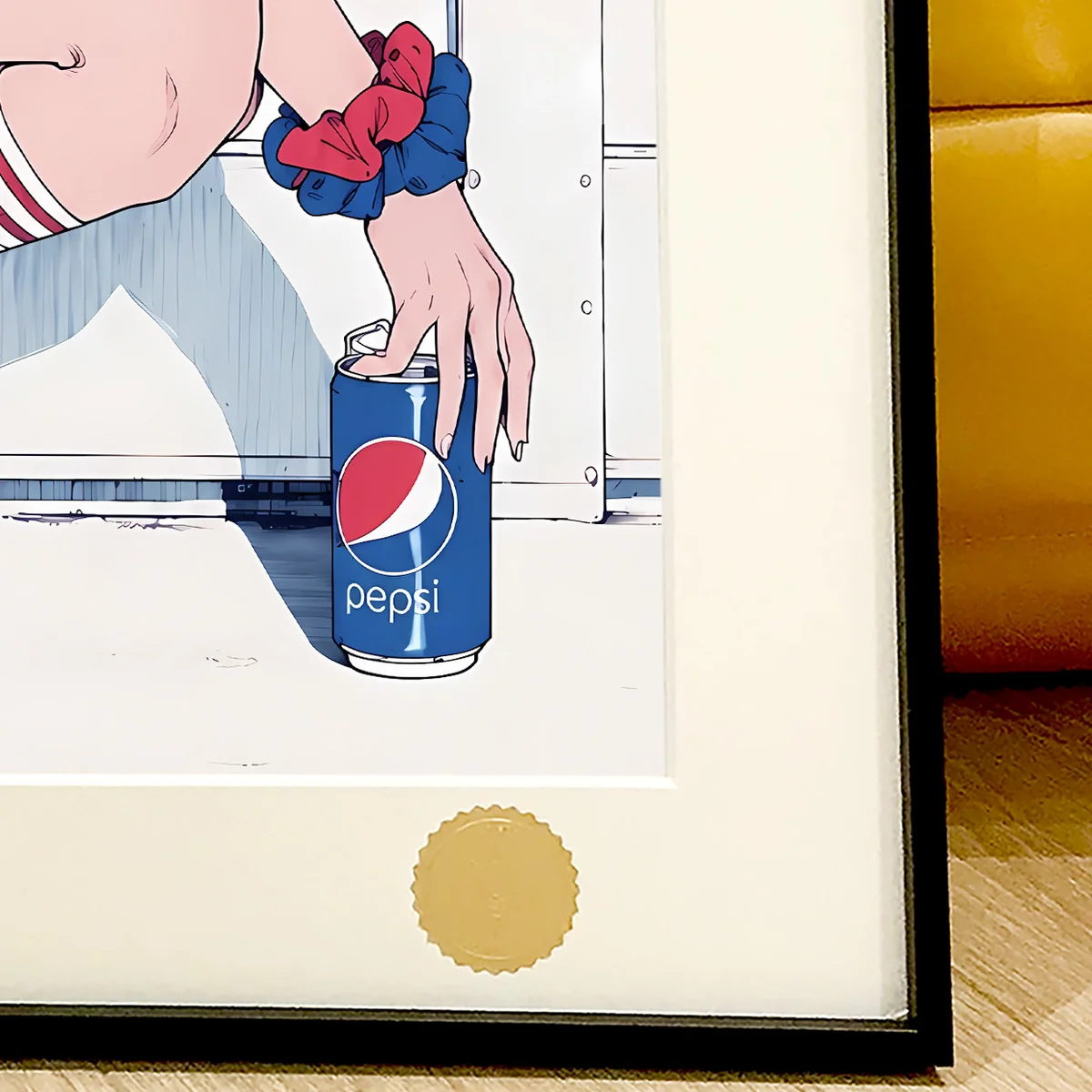 "Exclusive, hand-numbered Chun-Li Art Print by Xingkong Studio. Pop-art style, cosmic background, and Street Fighter soda details."