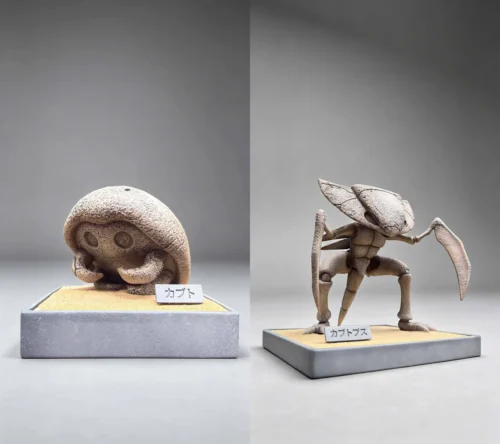 "Main display of the 1/10 Kabuto & Kabutops Pokémon Fossil Museum statue, an exclusive collectible figure featuring ancient archaeological detail."