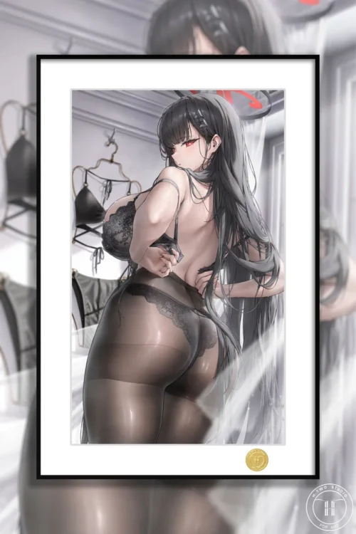 "Tsukatsuki Rio in her intimate, elegant pose for this premium limited edition Blue Archive art print."