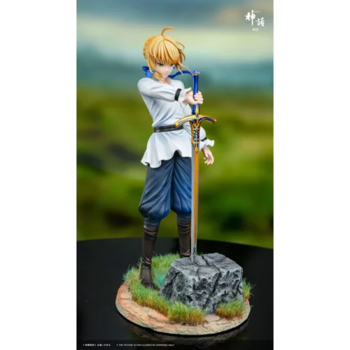 "Limited edition Saber Excalibur 1/6 premium polystone statue. Iconic character in dynamic heroic pose, intricate armor, legendary sword."
