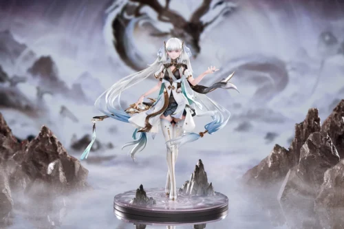 "Stunning 1/7 Jinxia statue from Wuthering Waves by APEX Studio, showcasing her dynamic pose and exquisite, ethereal details."
