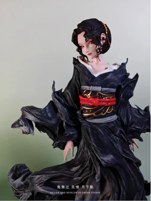 "Demon Slayer Muzan Kibutsuji female form statue by Sheen Studio. This exquisite limited edition figure showcases elegant details and different angles."