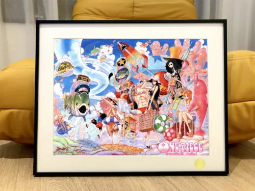 Limited Edition Fish-Man Island One Piece Art Print, featuring iconic Straw Hat Pirates on an underwater expedition. Hand-numbered collectible print.