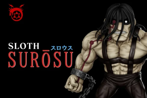 Exclusive Fullmetal Alchemist Sloth Statue by A Plus Studios, showcasing his imposing Homunculus power and intricate details from various angles.