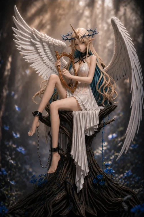 "Exquisite 1/6 scale Carterthyia Wuthering Waves resin statue by VIC Studio, capturing her dynamic pose, ethereal elegance, and translucent effects."