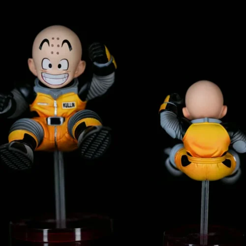 "Dynamic WCF Astronaut Krillin Dragon Ball statue by LeaGue Studio, a unique chibi figure in a detailed space suit, capturing playful space adventures."