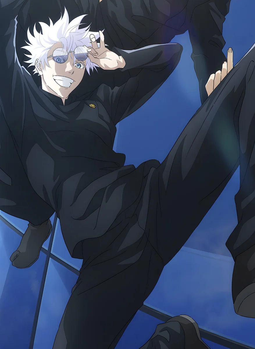 Jujutsu Kaisen Gojo Satoru & Geto Suguru premium framed giclée art print. Multiple views reveal vibrant character details and elegant, limited edition.