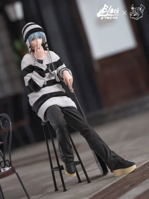 "Limited 1/6 NANA Shinichi Okazaki 3.0 statue from BLACK NIUZI Studio, featuring dual head sculpts and intricate punk details."