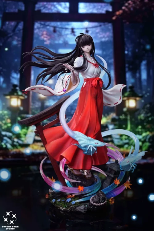 "Ultra-limited 1/6 scale Kikyo Inuyasha resin statue by COVERT STAR STUDIO. The ethereal priestess figure radiates serene power and tragic grace."