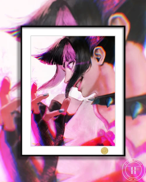 "Dynamic Juri Han Street Fighter art print, a limited edition premium framed gaming artwork showcasing her fierce style and vibrant energy."