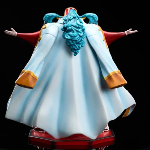 "Premium One Piece Buggy (Cross Guild) statue, a limited edition Tianxie Studio collectible. Showcasing intricate details and Buggy's iconic pose."