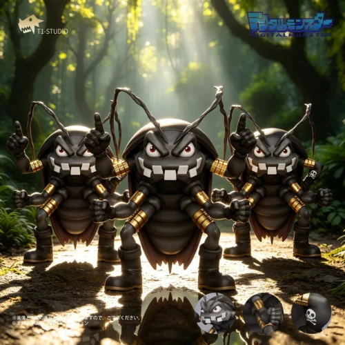 "NPC Series Cockroach Duo original design statue by T1 Studio, depicting two edgy, anthropomorphic cockroach figures with customizable, dynamic poses."