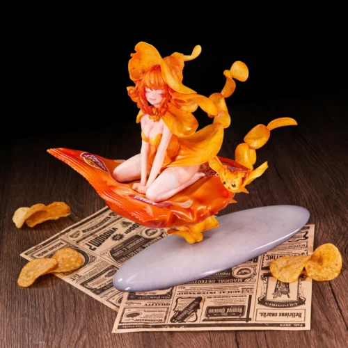 "Exquisite WeArtDoing Sleeping Beauty Chip Fairies limited edition resin statue from multiple angles, highlighting intricate fairy and vibrant potato