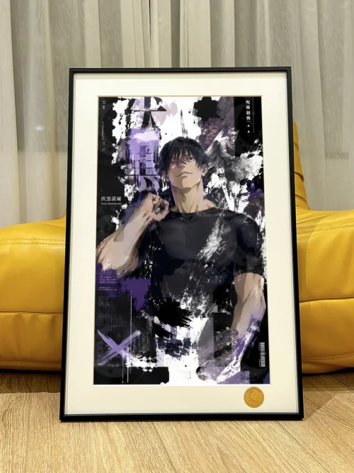 "Dynamic Cosmic Graffiti Toji Fushiguro art print, a limited edition and hand-numbered Jujutsu Kaisen decorative painting from Xingkong Studio."