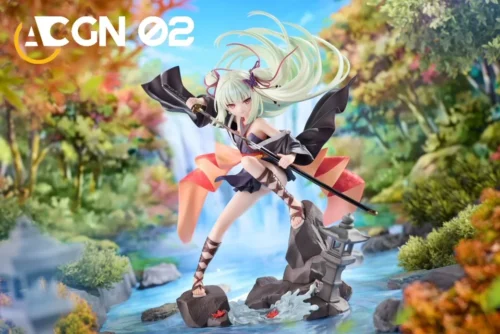 "Limited edition 1/7 Murakumo Senren Banka premium resin figure showcasing an elegant, hand-painted traditional Japanese aesthetic and dynamic pose."