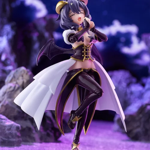 "figma Magical Evil Movable statue: Highly articulated figure in dynamic poses, showcasing mischievous dark fantasy design, vibrant accessories."
