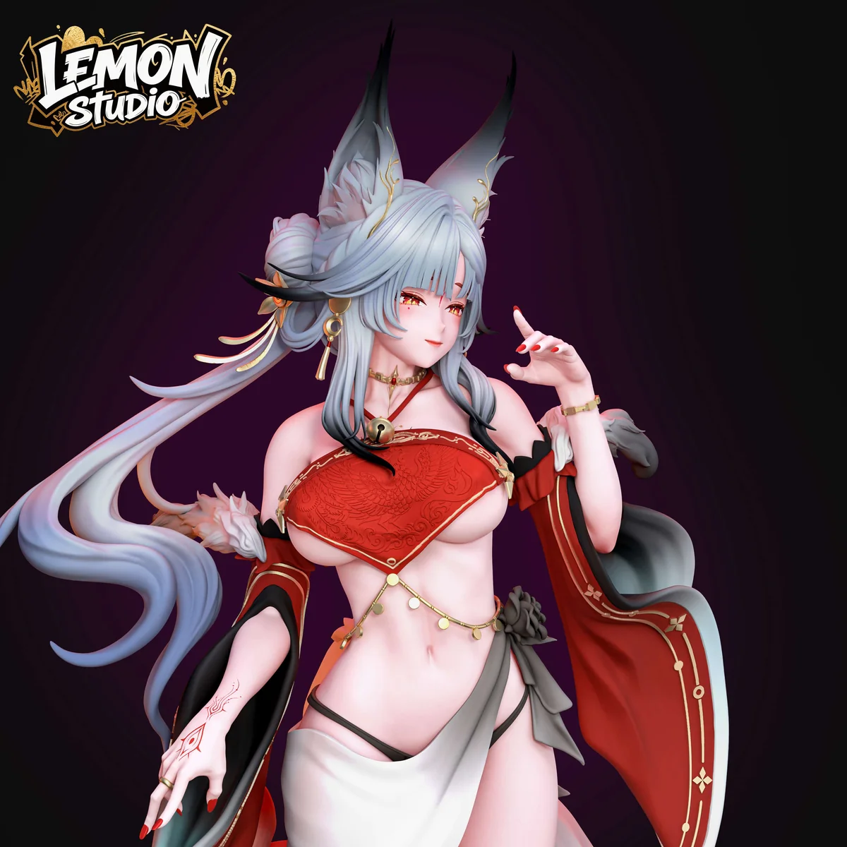 "Wuthering Waves Xinyuehu 1/6 & 1/4 Resin Statue by Lemon Studio. Gallery reveals elegant fox-spirit details and dynamic pose from all angles."