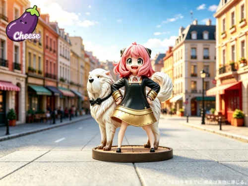 "A heartwarming, playful scene of Anya Forger and Bond from Spy x Family, captured in this dynamic limited edition statue."