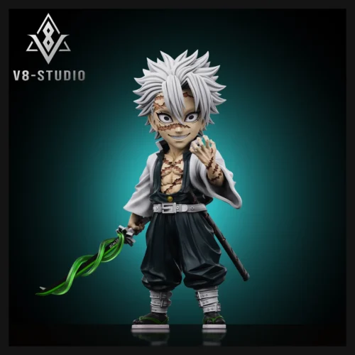 "Dynamic WCF Sanemi Shinazugawa Demon Slayer figure by V8-STUDIO, capturing his fierce Hashira presence and iconic details."
