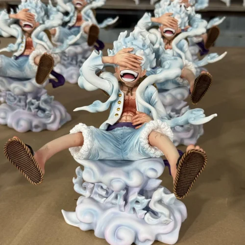 "Exclusive Nika Luffy Gear 5 One Piece statue, a dynamic mp3 Studio limited edition figure with impactful 'NIKA' base."