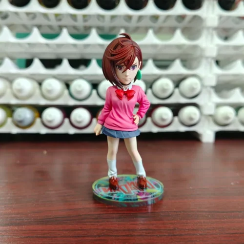 "Vibrant Ayase Momo WCF Dandadan figure captures her dynamic supernatural essence from various angles, highlighting the spirited pose and unique."